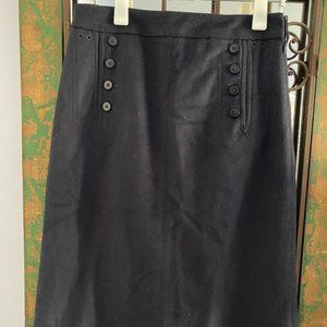 Marc by Marc Jacobs Wool Navy Blue Pencil Skirt size 6